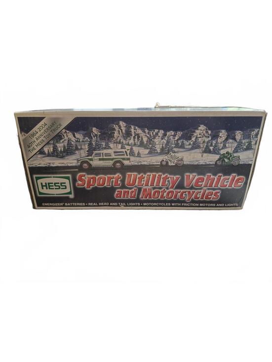 Hess Other - 2004 Hess Sport Utility Vehicle and Motorcycles Toy Truck Set in Box